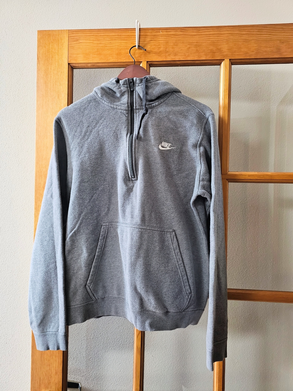 Nike Gray Zip-Up Hooded Sweatshirt